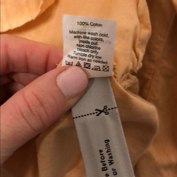 Madewell Button Down Peach Sz M - Picture 4 of 4